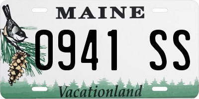 ME license plate 0941SS