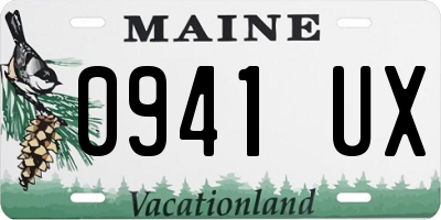 ME license plate 0941UX