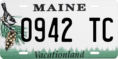 ME license plate 0942TC
