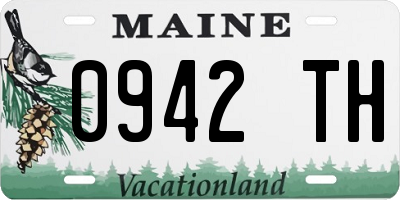 ME license plate 0942TH