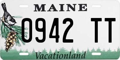 ME license plate 0942TT