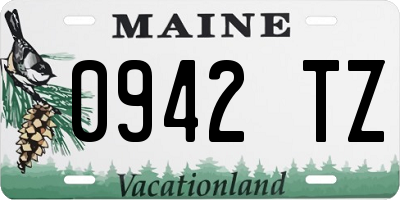 ME license plate 0942TZ