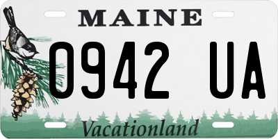 ME license plate 0942UA