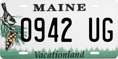 ME license plate 0942UG