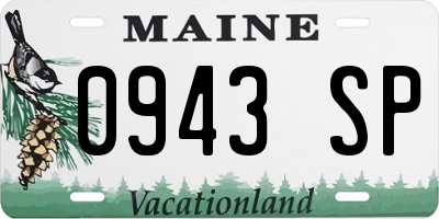 ME license plate 0943SP