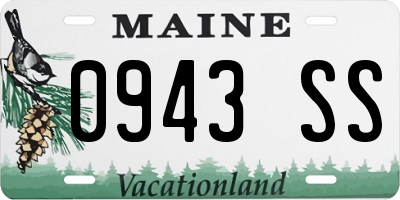 ME license plate 0943SS