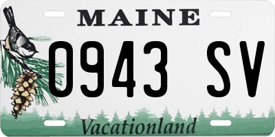 ME license plate 0943SV