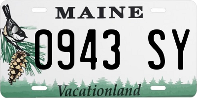 ME license plate 0943SY