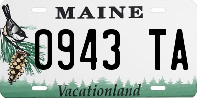 ME license plate 0943TA