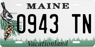 ME license plate 0943TN