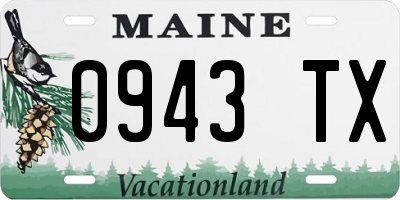 ME license plate 0943TX