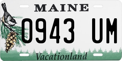 ME license plate 0943UM