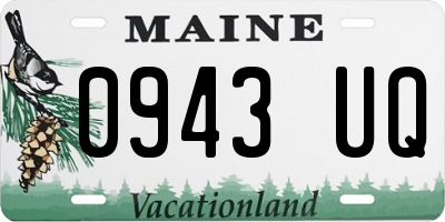 ME license plate 0943UQ