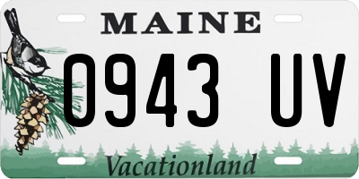 ME license plate 0943UV