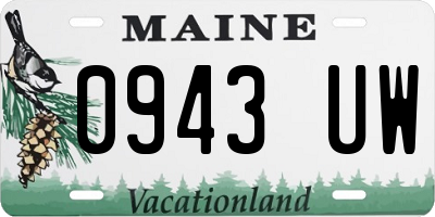 ME license plate 0943UW