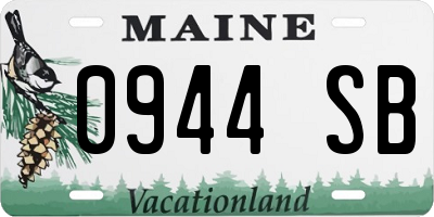 ME license plate 0944SB