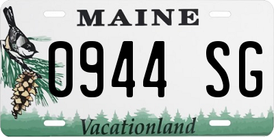 ME license plate 0944SG