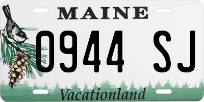 ME license plate 0944SJ