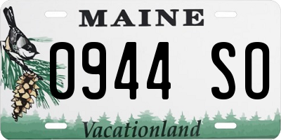 ME license plate 0944SO