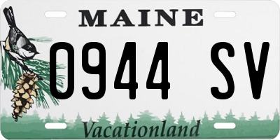 ME license plate 0944SV