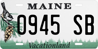 ME license plate 0945SB