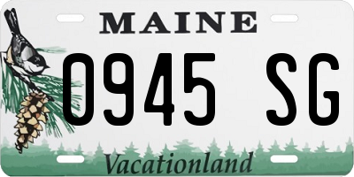 ME license plate 0945SG