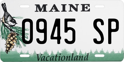 ME license plate 0945SP