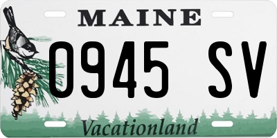 ME license plate 0945SV