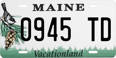 ME license plate 0945TD