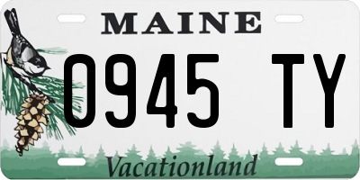 ME license plate 0945TY