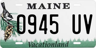 ME license plate 0945UV