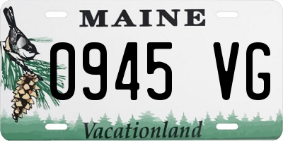 ME license plate 0945VG