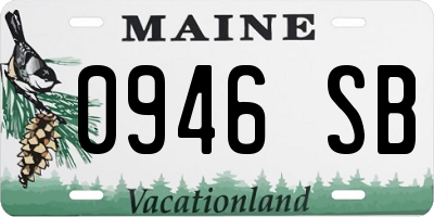 ME license plate 0946SB