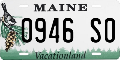 ME license plate 0946SO