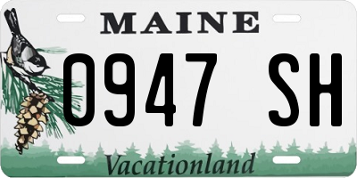 ME license plate 0947SH