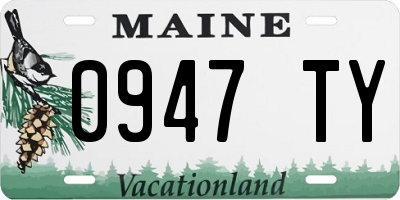 ME license plate 0947TY