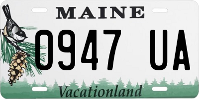 ME license plate 0947UA