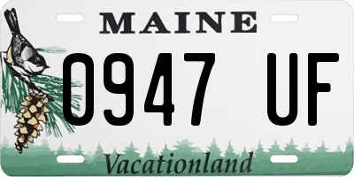 ME license plate 0947UF