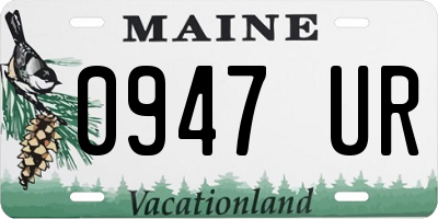 ME license plate 0947UR