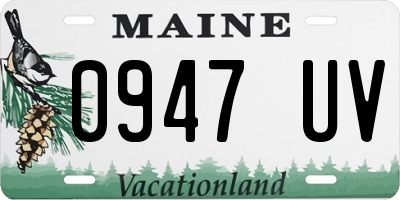 ME license plate 0947UV