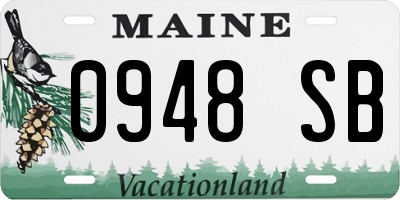 ME license plate 0948SB