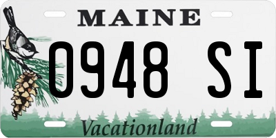 ME license plate 0948SI