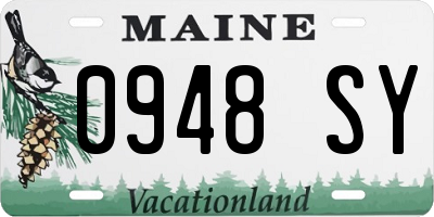 ME license plate 0948SY