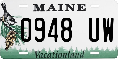 ME license plate 0948UW