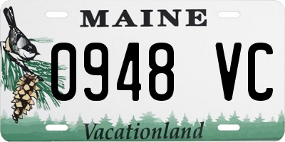 ME license plate 0948VC