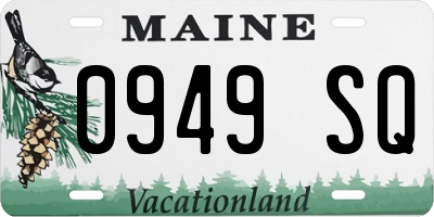 ME license plate 0949SQ