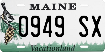 ME license plate 0949SX