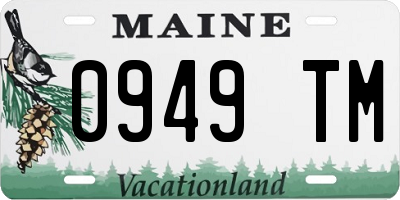 ME license plate 0949TM