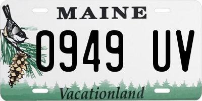 ME license plate 0949UV