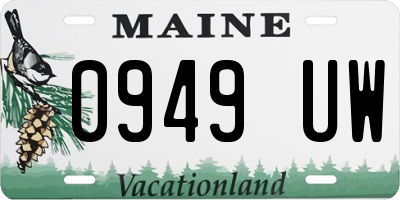 ME license plate 0949UW